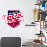 Sioux Falls Storm Storm <span class="pdp-name-mascot">Sioux Falls Storm</span> Wall Decal - Shield With Ribbon Front Thumbnail
