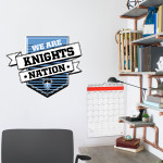 Northstar Christian Knights <span class="pdp-name-mascot">Northstar Christian Academy Knights</span> Wall Decal - Shield With Ribbon Front Thumbnail