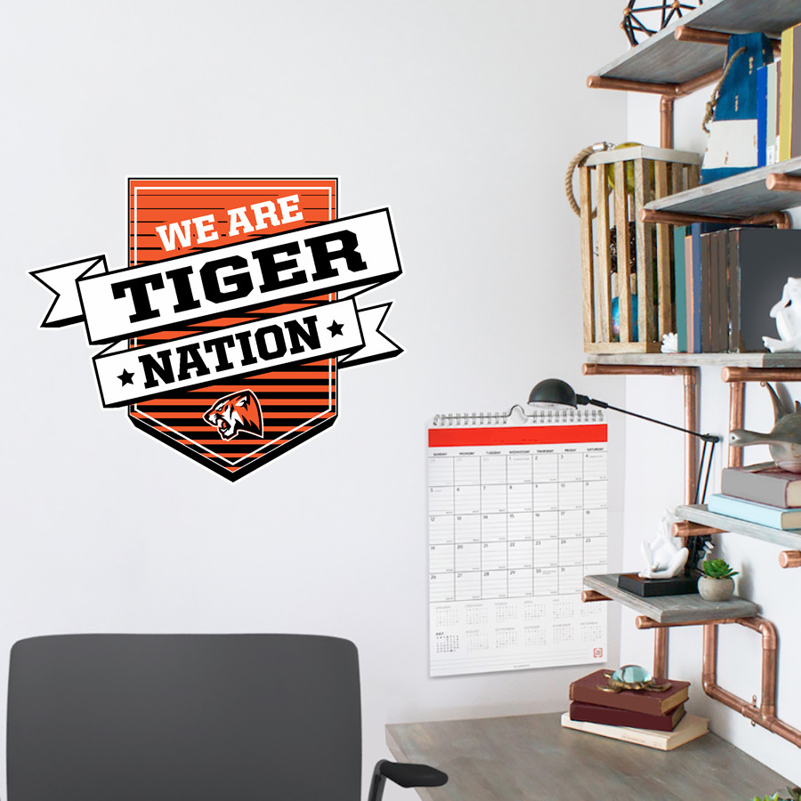 GRANITE FALLS HIGH SCHOOL TIGERS <span class="pdp-name-mascot">GRANITE FALLS TIGERS</span> Wall Decal - Shield With Ribbon