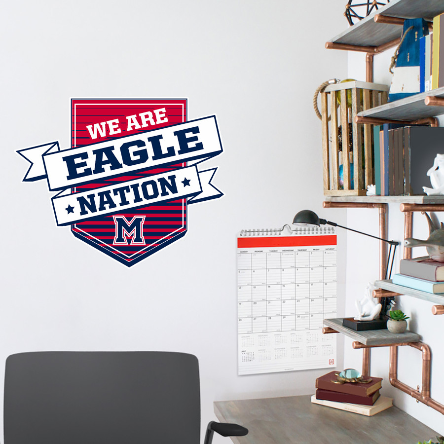 Milton Eagles <span class="pdp-name-mascot">Milton Eagles</span> Wall Decal - Shield With Ribbon