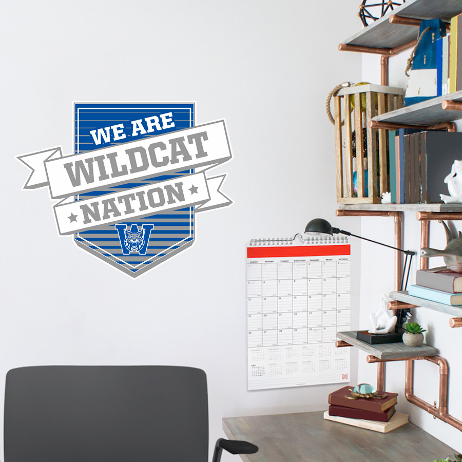 WELCH HIGH SCHOOL WILDCATS <span class="pdp-name-mascot">WELCH WILDCATS</span> Wall Decal - Shield With Ribbon