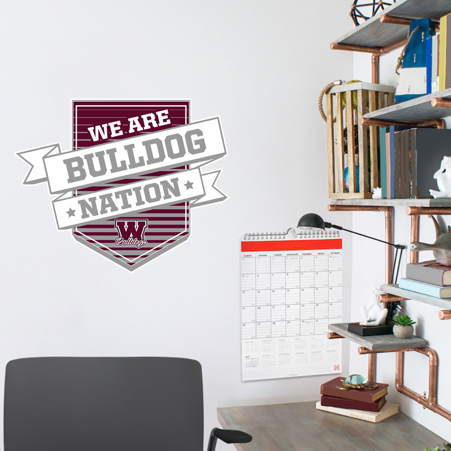 Waller Bulldogs Wall Decal - Shield With Ribbon