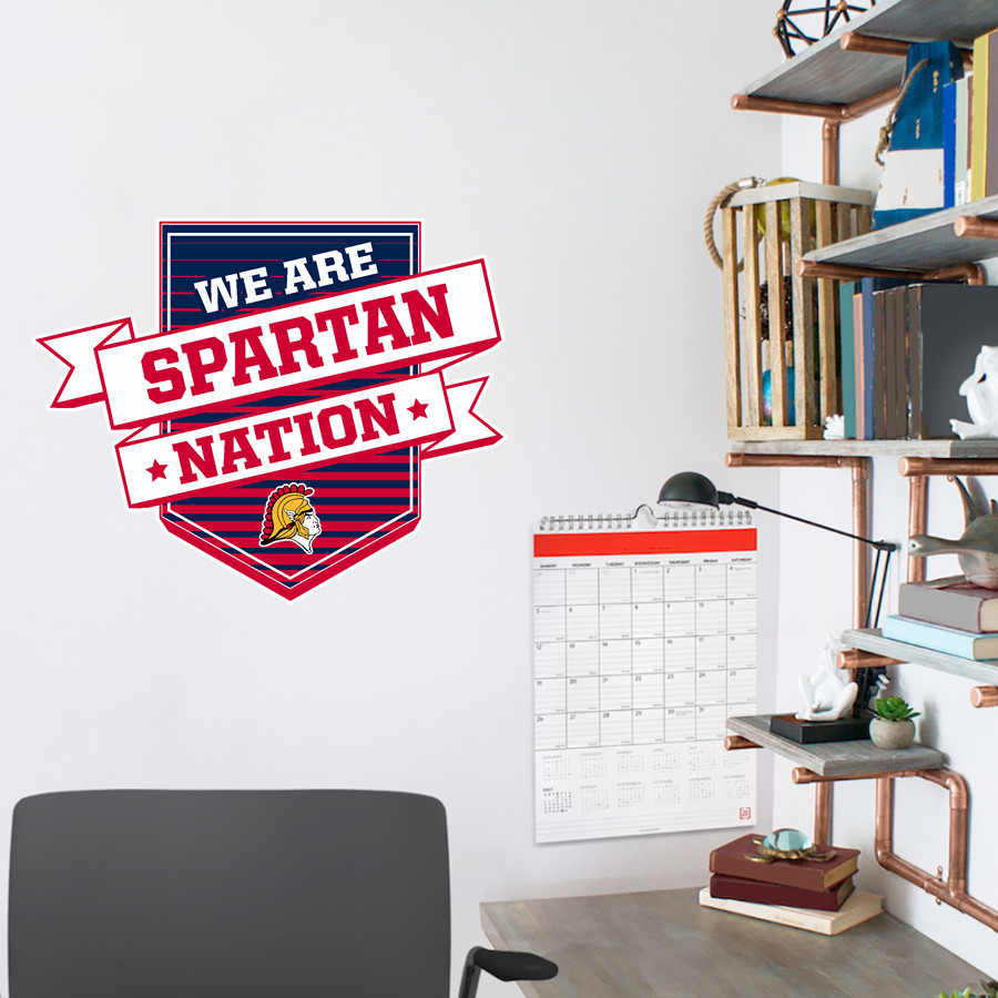 ORONO HIGH SCHOOL SPARTANS Wall Decal - Shield With Ribbon