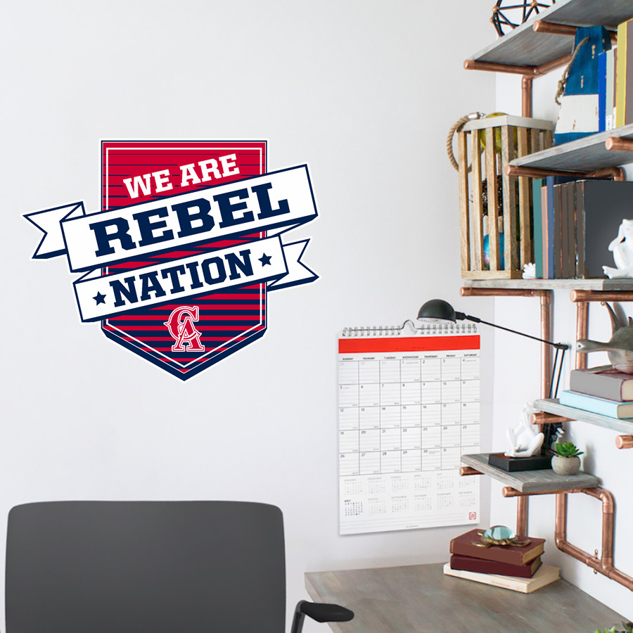 Carroll Rebels <span class="pdp-name-mascot">Carroll</span> Wall Decal - Shield With Ribbon