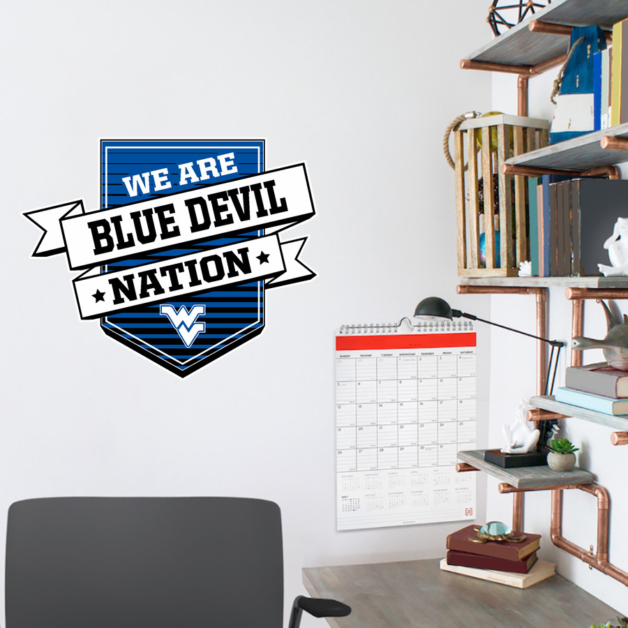WATER VALLEY HIGH SCHOOL BLUE DEVILS Wall Decal - Shield With Ribbon