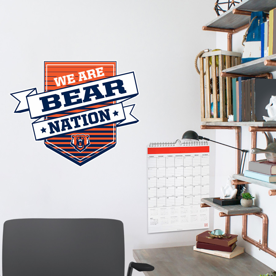 Union Bears Wall Decal - Shield With Ribbon
