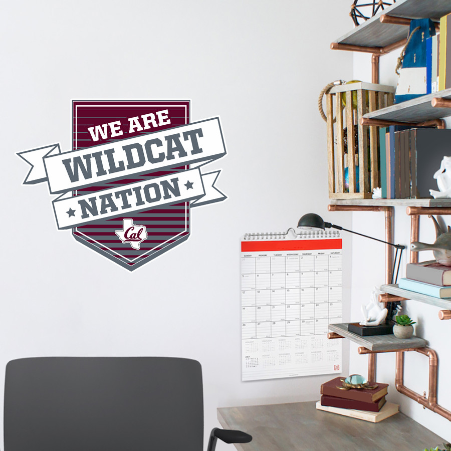 CALALLEN HIGH SCHOOL WILDCATS <span class="pdp-name-mascot">CALALLEN WILDCATS</span> Wall Decal - Shield With Ribbon