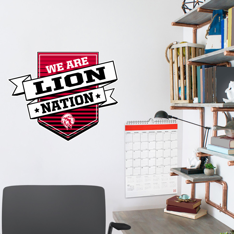 LEESBURG-FAIRFIELD HIGH SCHOOL LIONS <span class="pdp-name-mascot">LEESBURG - FAIRFIELD LIONS</span> Wall Decal - Shield With Ribbon