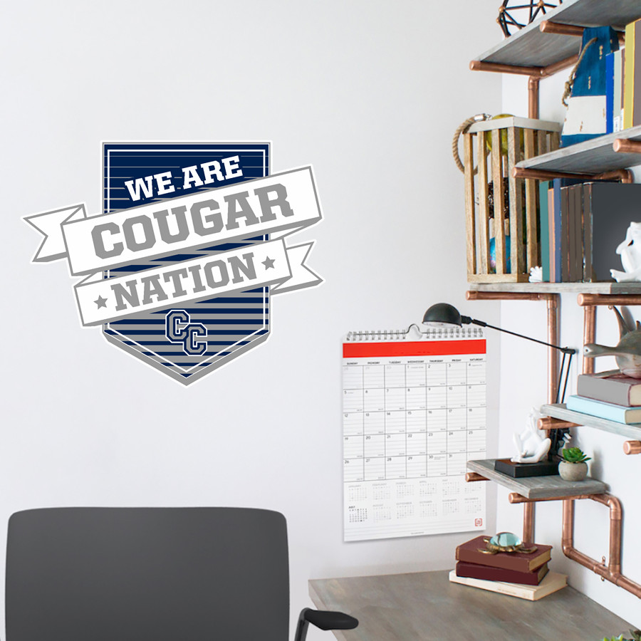 Columbia Cougars <span class="pdp-name-mascot">Columbia Cougars</span> Wall Decal - Shield With Ribbon