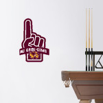 Au Gres-Sims HIGH SCHOOL WOLVERINES <span class="pdp-name-mascot">AU GRES - SIMS WOLVERINES</span> Wall Decal - Foam Finger Front Thumbnail