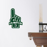 Franklin Quakers <span class="pdp-name-mascot">Franklin Quakers</span> Wall Decal - Foam Finger Front Thumbnail