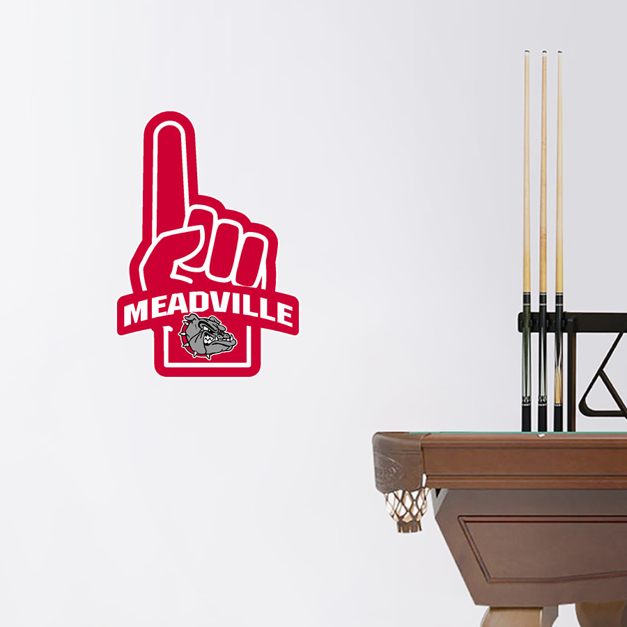 MEADVILLE HIGH SCHOOL BULLDOGS Wall Decal - Foam Finger