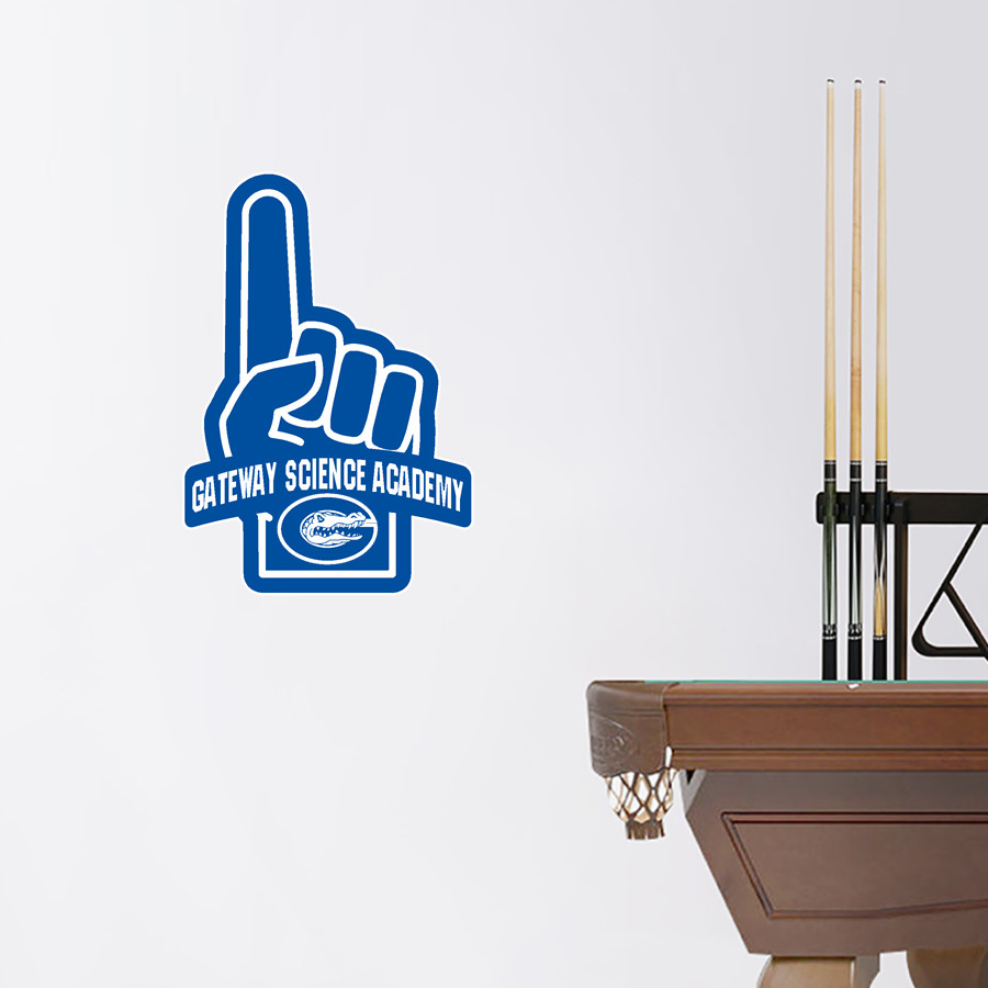 GATEWAY SCIENCE ACADEMY GATORS <span class="pdp-name-mascot">GATEWAY SCIENCE ACADEMY GATORS</span> Wall Decal - Foam Finger