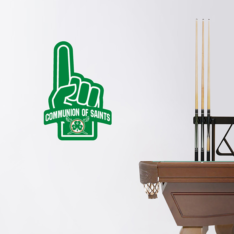 Communion of Saints School Sabres official sideline store Wall Decal - Foam Finger