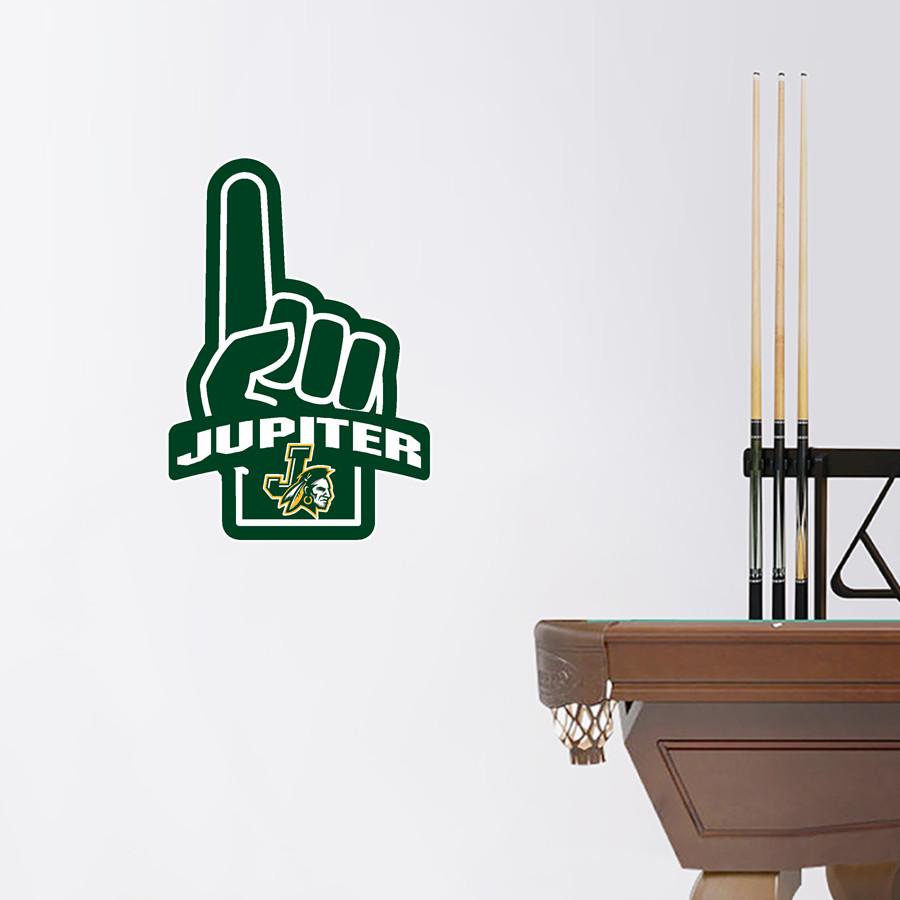JUPITER HIGH SCHOOL WARRIORS <span class="pdp-name-mascot">JUPITER WARRIORS</span> Wall Decal - Foam Finger