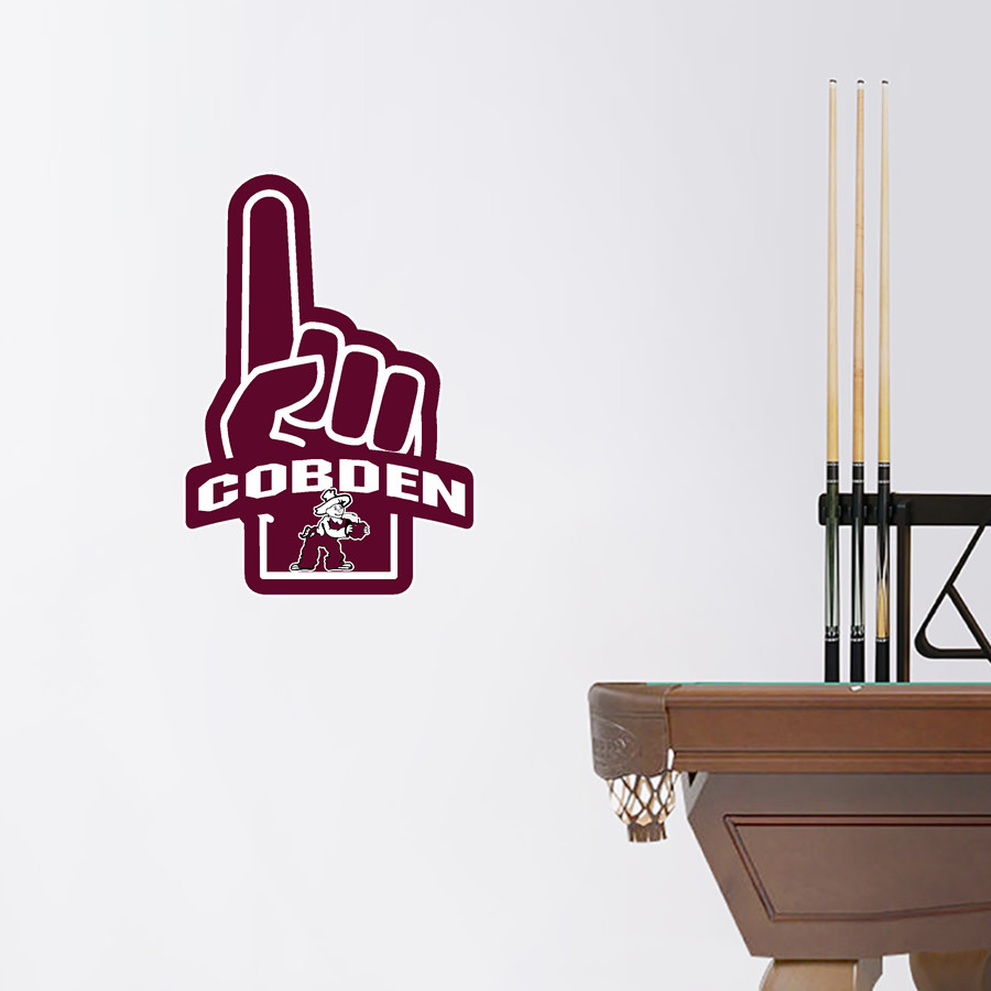 COBDEN HIGH SCHOOL APPLEKNOCKERS <span class="pdp-name-mascot">COBDEN APPLEKNOCKERS</span> Wall Decal - Foam Finger