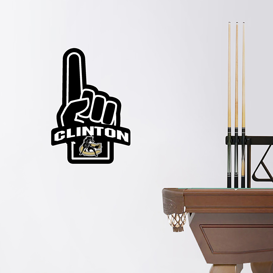Clinton Dark Horses <span class="pdp-name-mascot">Clinton Dark Horses</span> Wall Decal - Foam Finger