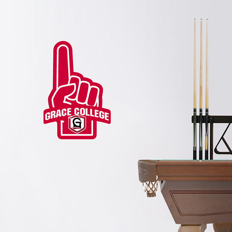 Grace College Lancers <span class="pdp-name-mascot">Grace College Lancers</span> Wall Decal - Foam Finger