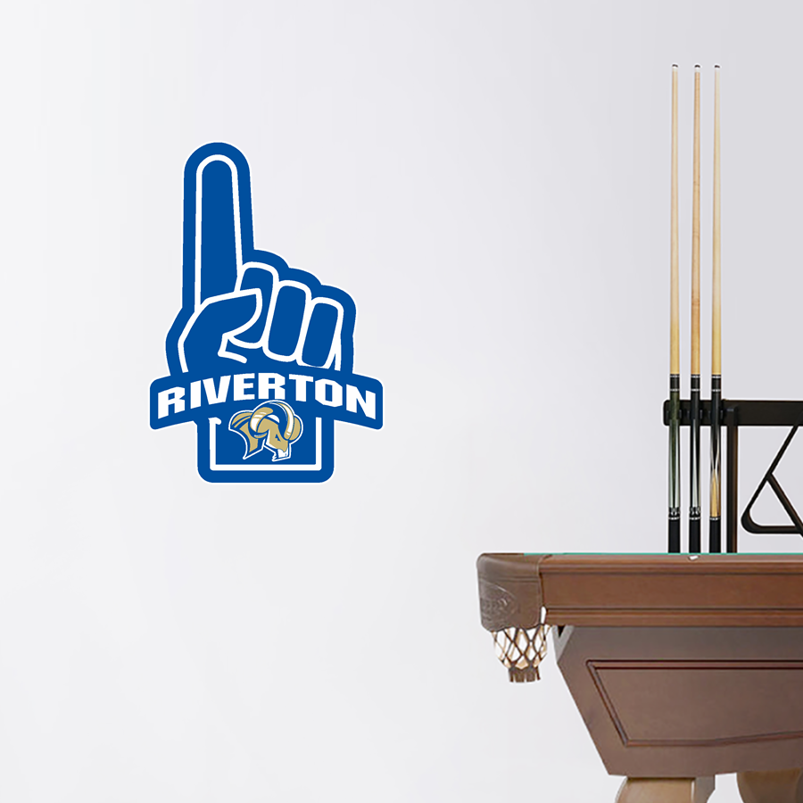 RIVERTON HIGH SCHOOL RAMS <span class="pdp-name-mascot">RIVERTON RAMS</span> Wall Decal - Foam Finger