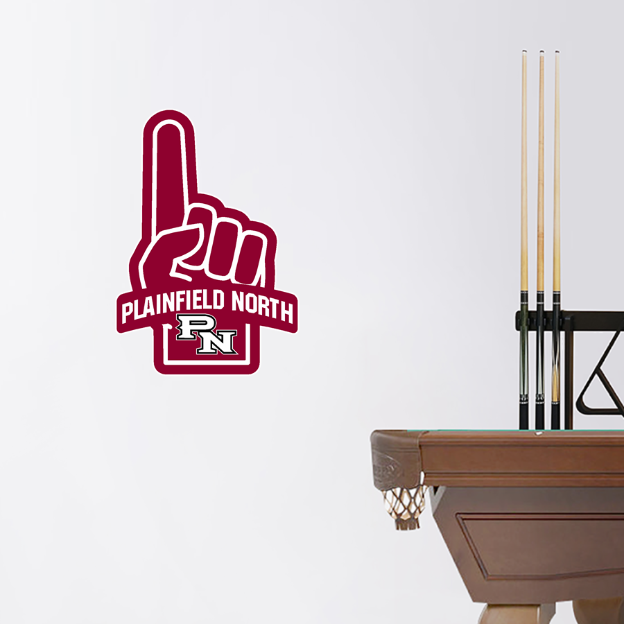PLAINFIELD NORTH HIGH SCHOOL TIGERS <span class="pdp-name-mascot">PLAINFIELD NORTH TIGERS</span> Wall Decal - Foam Finger