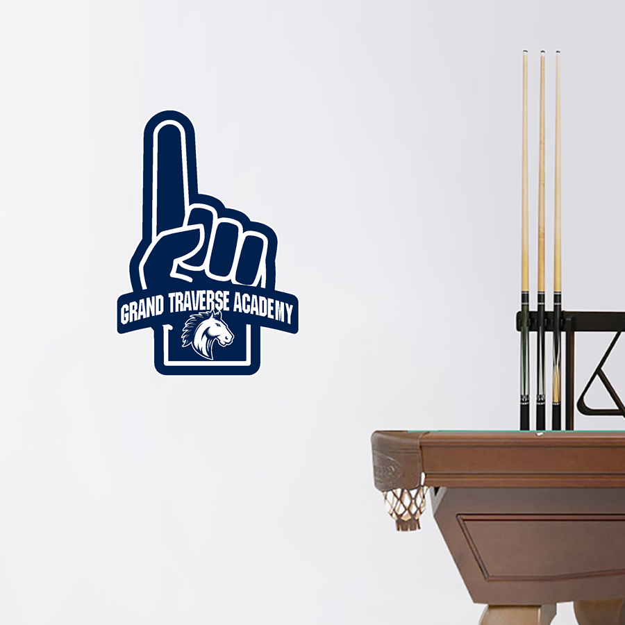 Grand Traverse Academy Mustangs <span class="pdp-name-mascot">Grand Traverse Academy Mustangs</span> Wall Decal - Foam Finger