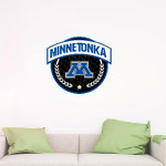 Minnetonka Skippers Wall Decal - Circle With Banner Front Thumbnail