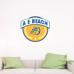 A E BEACH HIGH SCHOOL BULLDOGS <span class="pdp-name-mascot">A E BEACH BULLDOGS</span> Wall Decal - Circle With Banner Front Thumbnail