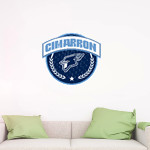 CIMARRON HIGH SCHOOL BLUEJAYS Wall Decal - Circle With Banner Front Thumbnail