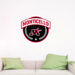 Monticello Magic <span class="pdp-name-mascot">Monticello Magic</span> Wall Decal - Circle With Banner Front Thumbnail
