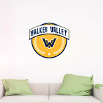 WALKER VALLEY HIGH SCHOOL MUSTANGS Wall Decal - Circle With Banner Front Thumbnail