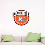 PRAIRIE CITY SCHOOL PANTHERS <span class="pdp-name-mascot">PRAIRIE CITY PANTHERS</span> Wall Decal - Circle With Banner Front Thumbnail