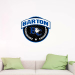 Barton College Official Store of the Bulldogs <span class="pdp-name-mascot">Barton Bulldogs</span> Wall Decal - Circle With Banner Front Thumbnail