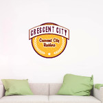 CRESCENT CITY SENIOR HIGH SCHOOL RAIDERS <span class="pdp-name-mascot">CRESCENT CITY RAIDERS</span> Wall Decal - Circle With Banner Front Thumbnail