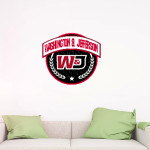 Washington & Jefferson Presidents <span class="pdp-name-mascot">Washington & Jefferson</span> Wall Decal - Circle With Banner Front Thumbnail