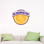 BLOOMINGTON HIGH SCHOOL PURPLE RAIDERS <span class="pdp-name-mascot">BLOOMINGTON PURPLE RAIDERS</span> Wall Decal - Circle With Banner Front Thumbnail
