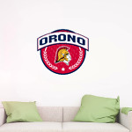 ORONO HIGH SCHOOL SPARTANS Wall Decal - Circle With Banner Front Thumbnail