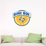 DIME BOX HIGH SCHOOL LONGHORNS <span class="pdp-name-mascot">DIME BOX LONGHORNS</span> Wall Decal - Circle With Banner Front Thumbnail