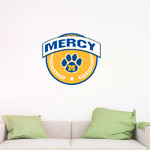 Mercy High School Tigers Online Store Wall Decal - Circle With Banner Front Thumbnail