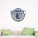 Legacy Eagles <span class="pdp-name-mascot">Legacy Charter Eagles</span> Wall Decal - Circle With Banner Front Thumbnail