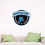 Roscoe Blue Devils Wall Decal - Circle With Banner Front Thumbnail