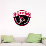 Eleva-Strum Cardinals Wall Decal - Circle With Banner Front Thumbnail