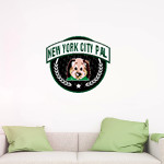 NYC Police Athletic League Online Store <span class="pdp-name-mascot">New York City PAL</span> Wall Decal - Circle With Banner Front Thumbnail