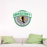 SEMINOLE COUNTY HIGH SCHOOL INDIANS <span class="pdp-name-mascot">SEMINOLE COUNTY INDIANS</span> Wall Decal - Circle With Banner Front Thumbnail