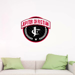 Jupiter Christian Eagles <span class="pdp-name-mascot">Jupiter Eagles</span> Wall Decal - Circle With Banner Front Thumbnail