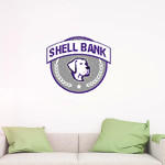 Shell Bank Brigade <span class="pdp-name-mascot">Shell Bank P771K@014 Labradors</span> Wall Decal - Circle With Banner Front Thumbnail