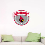 Seminary Cardinals <span class="pdp-name-mascot">Seminary Cardinals</span> Wall Decal - Circle With Banner Front Thumbnail