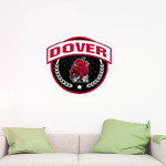 DOVER HIGH SCHOOL LONGHORNS Wall Decal - Circle With Banner Front Thumbnail