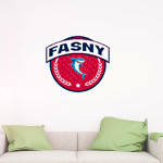 French-American School of New York - Online Store <span class="pdp-name-mascot">French-American School Sharks</span> Wall Decal - Circle With Banner Front Thumbnail