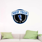 West Tech Panthers Wall Decal - Circle With Banner Front Thumbnail