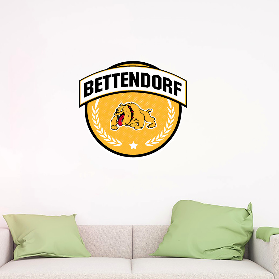 BETTENDORF HIGH SCHOOL BULLDOGS <span class="pdp-name-mascot">BETTENDORF BULLDOGS</span> Wall Decal - Circle With Banner